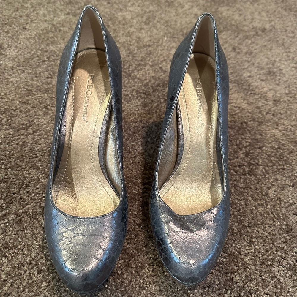 Worn Once! Bcbgeneration Platform Stilettos, Purp… - image 1